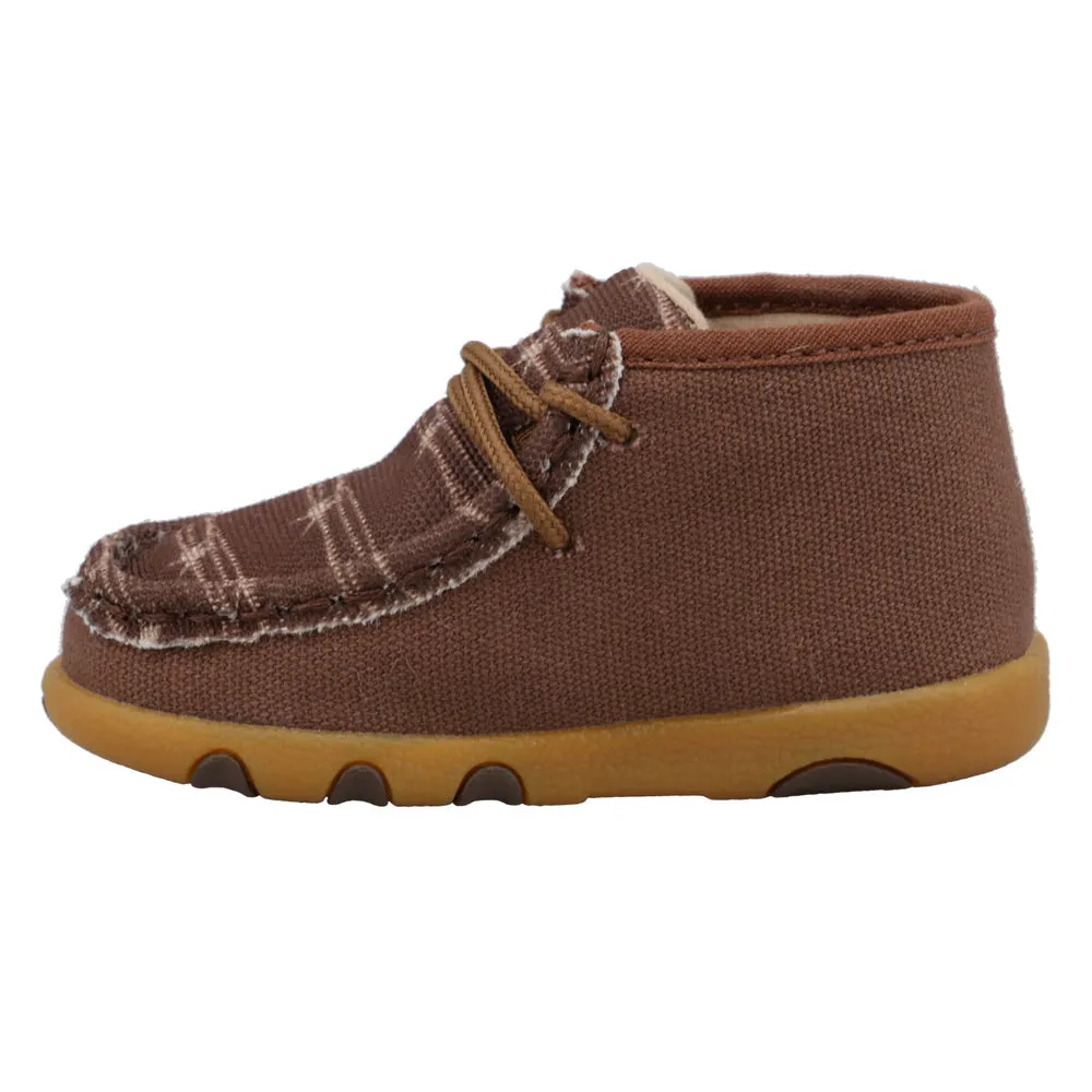 Twisted X Chukka Driving Moc Dark Brown / White