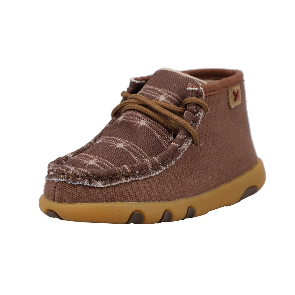 Twisted X Chukka Driving Moc Dark Brown / White