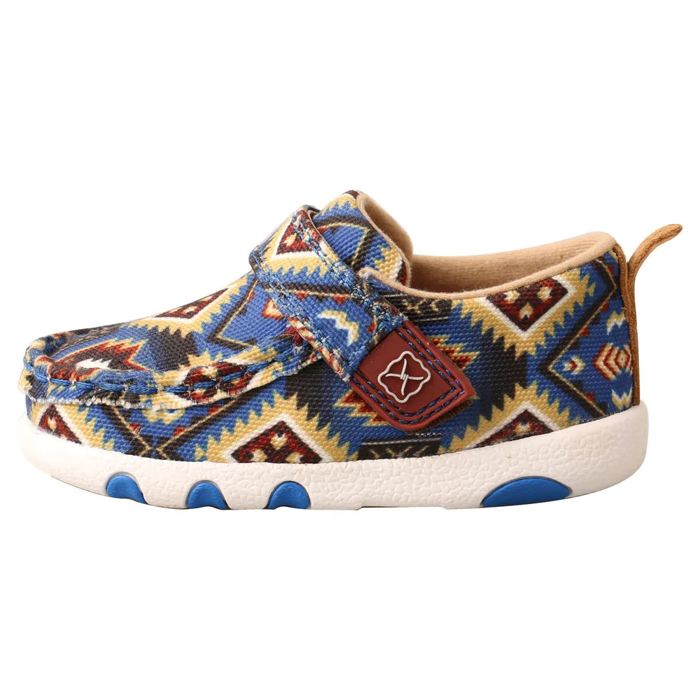 Twisted X Driving Moc Blue Multi Aztec