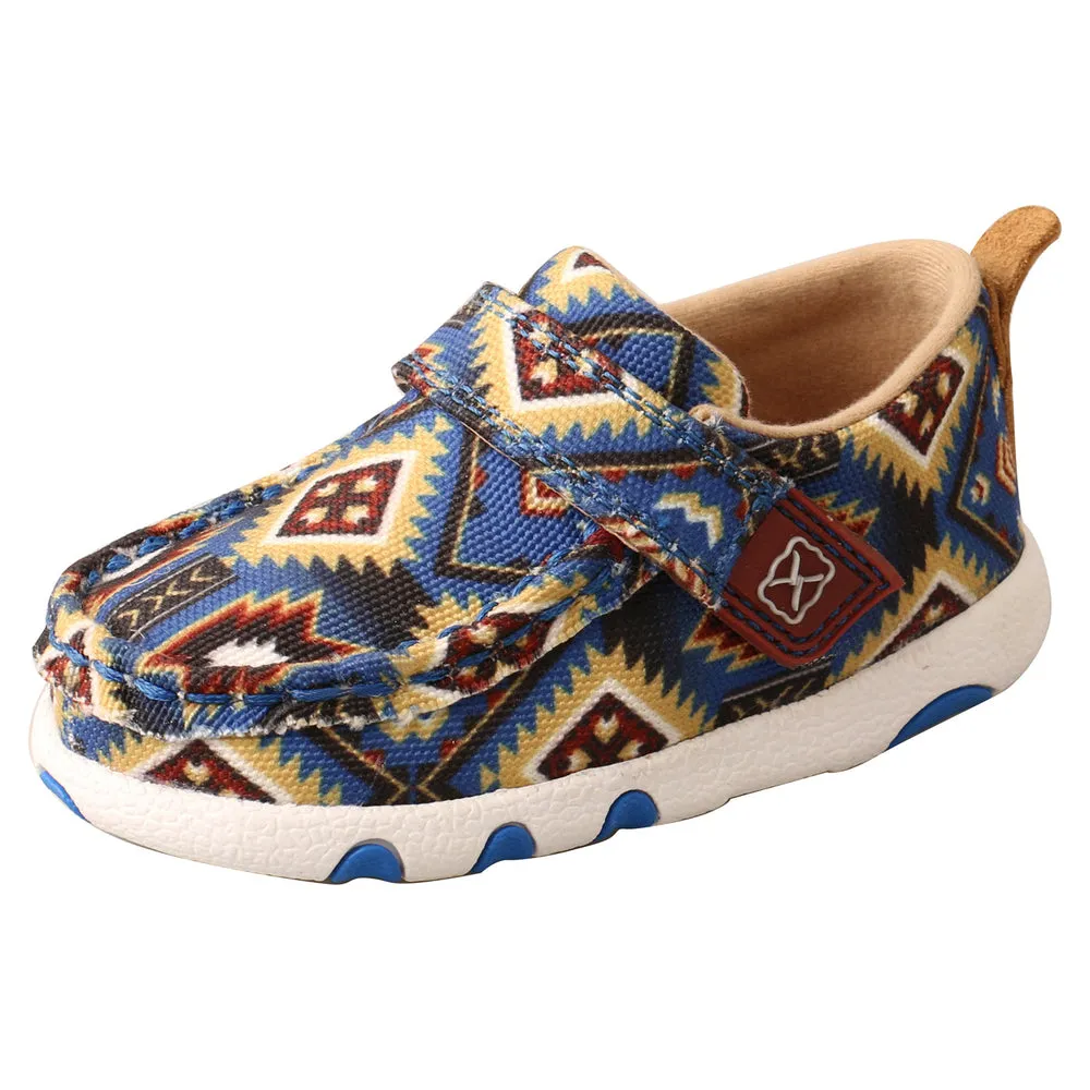 Twisted X Driving Moc Blue Multi Aztec