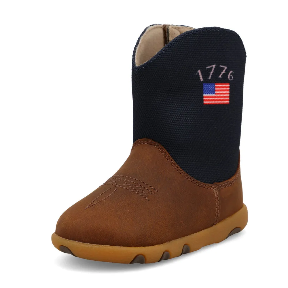 Twisted X Driving Moc Boot Mocha, Navy, / American Flag
