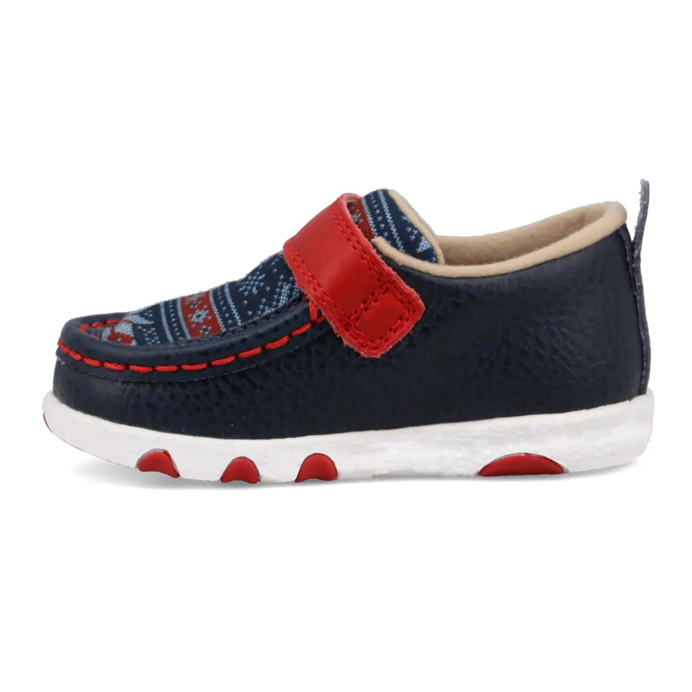 Twisted X Driving Moc Navy Multi / Cherry Red