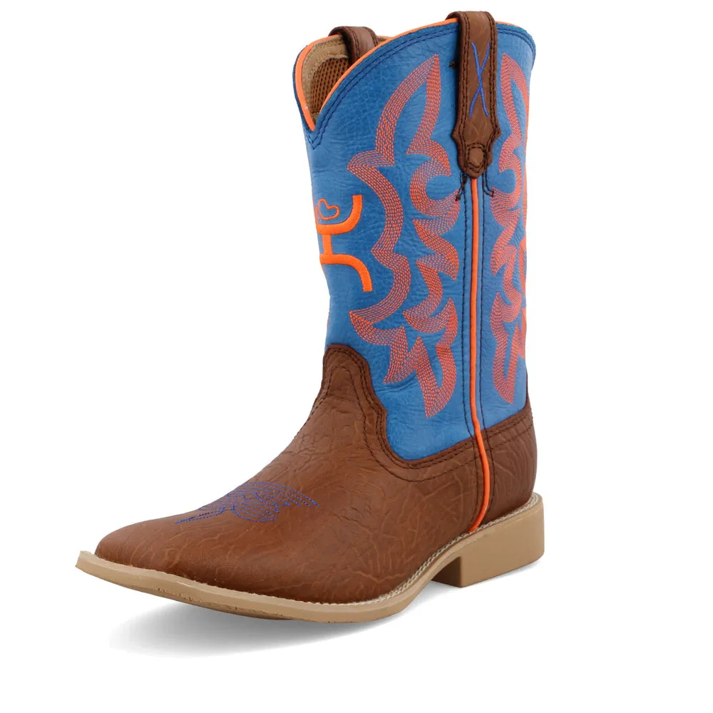 Twisted X Hooey® Boot Cognac Bullhide / Neon Blue Twisted X Hooey® Boot Cognac Bullhide / Neon Blue