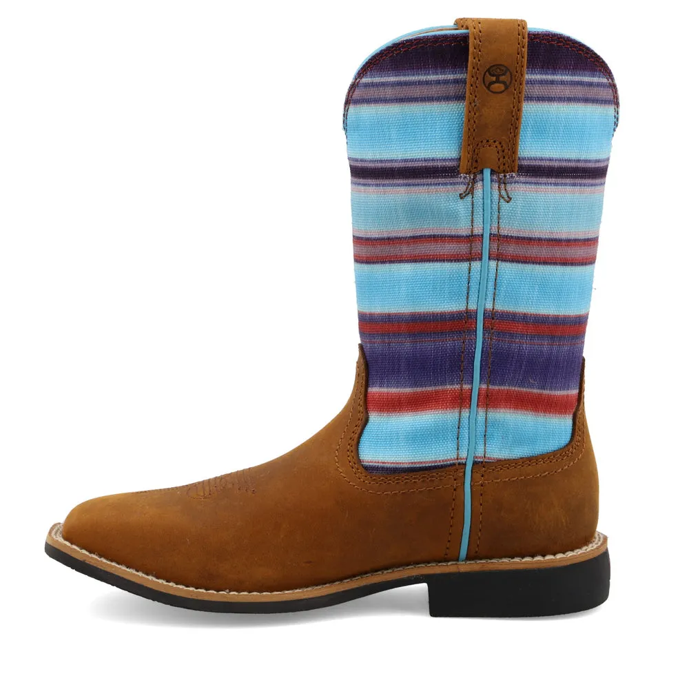 Twisted X Hooey® Boot Distressed Saddle / Blue Multi