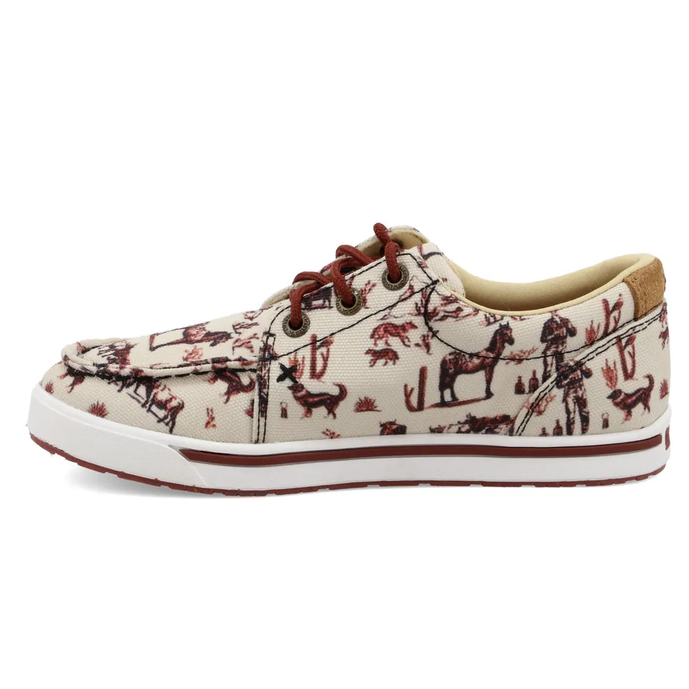 Twisted X Kicks Maroon / Ivory