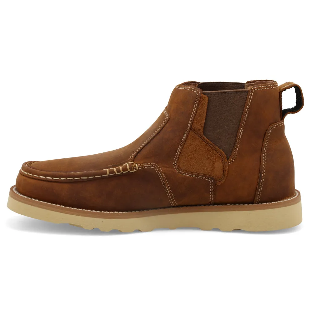 Twisted X 4″ Chelsea Wedge Sole Boot Oiled Saddle