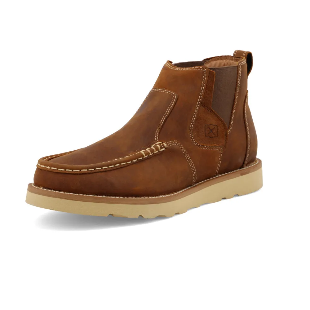Twisted X 4″ Chelsea Wedge Sole Boot Oiled Saddle