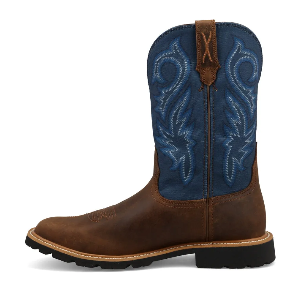 Twisted X 11″ Tech X™ Boot Rustic Brown / Aegean Blue