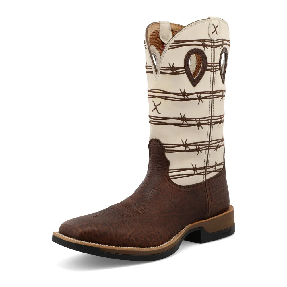 Twisted X 12″ Tech X™ Boot Brown Elephant Print / Bone