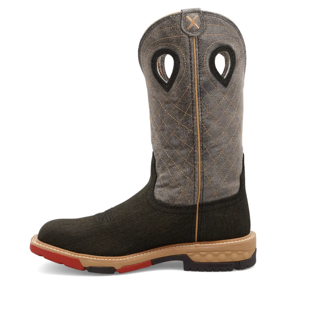Twisted X 12″ Western Work Boot Charcoal / Grey