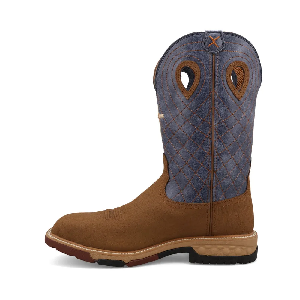 Twisted X 12″ Western Work Boot Clay / Peacock