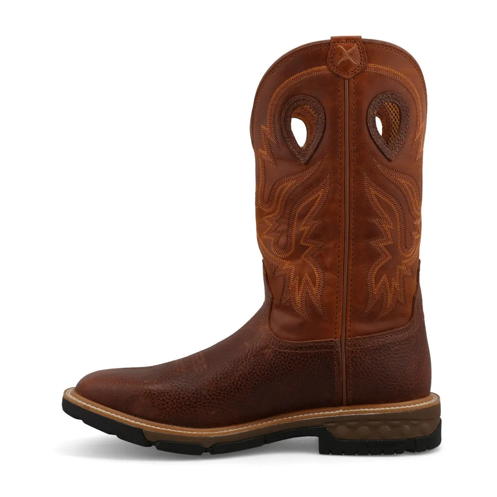 Twisted X 12″ Western Work Boot Ginger / Rust