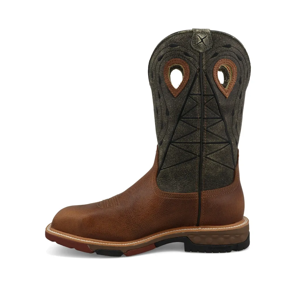 Twisted X 12″ Western Work Boot Lion / Dark Olive