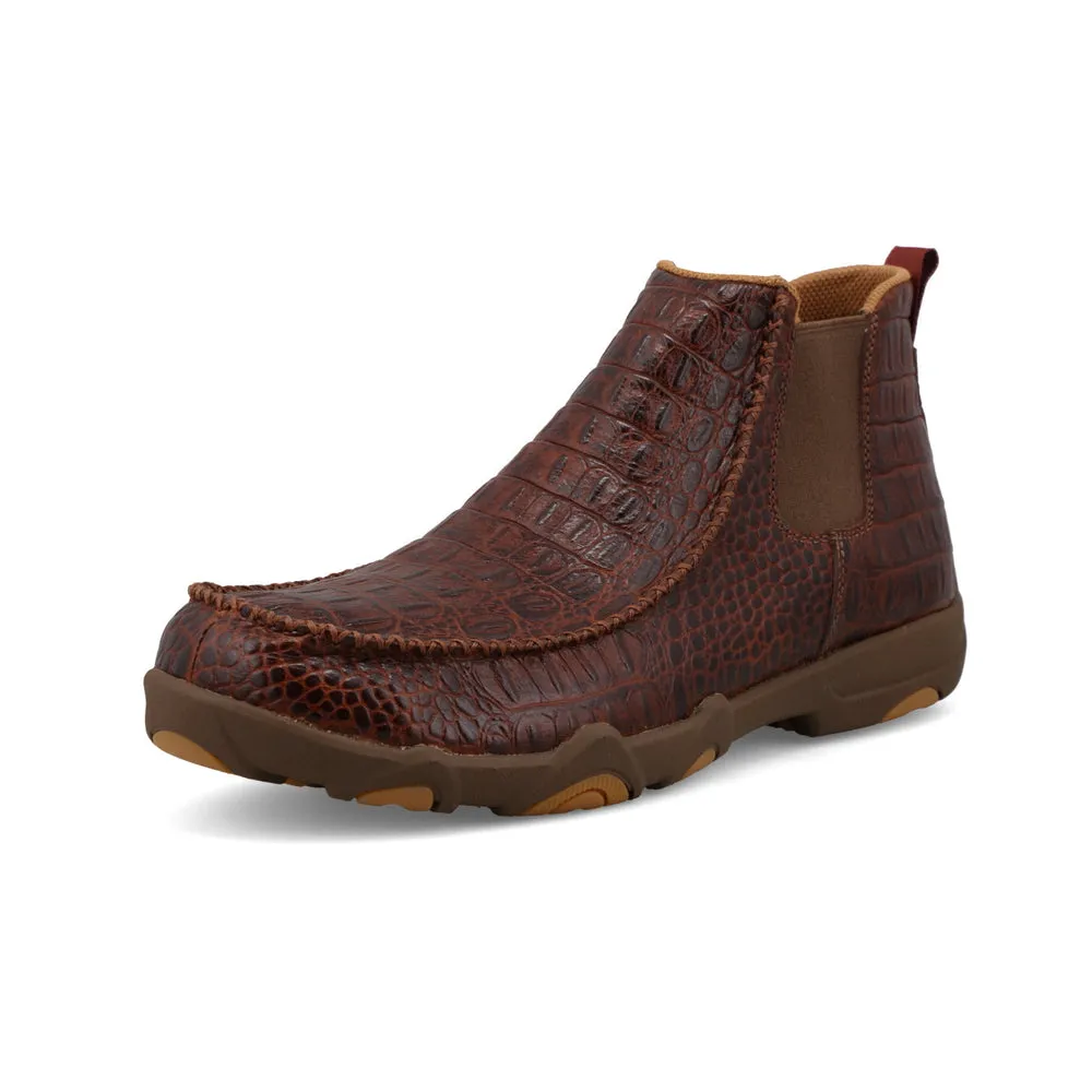 Twisted X 6" Chelsea UltraLite X™ Driving Moc Brown Caiman Print Twisted X 6″ Chelsea UltraLite X™ Driving Moc Brown Caiman Print