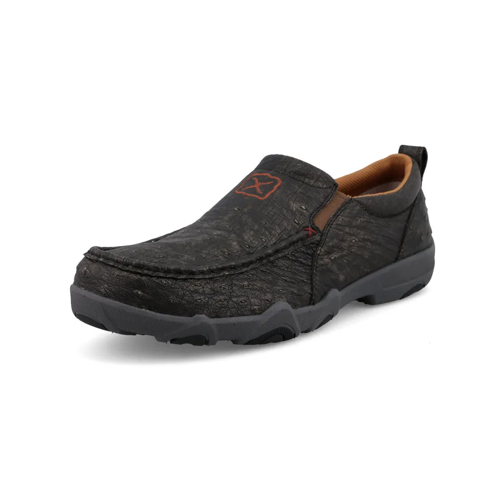 Twisted X Slip-On UltraLite X™ Driving Moc Iron Grey Ostrich Twisted X Slip-On UltraLite X™ Driving Moc Iron Grey Ostrich