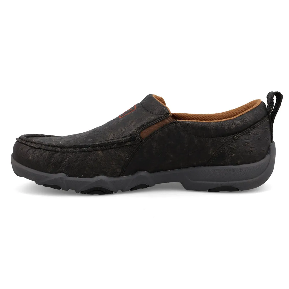Twisted X Slip-On UltraLite X™ Driving Moc Iron Grey Ostrich