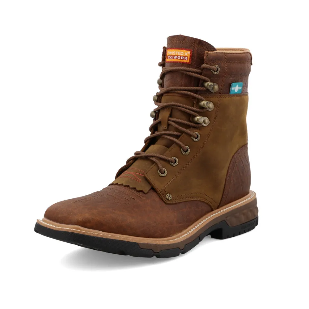 Twisted X 8″ CellStretch® Lacer Distressed Saddle / Cognac