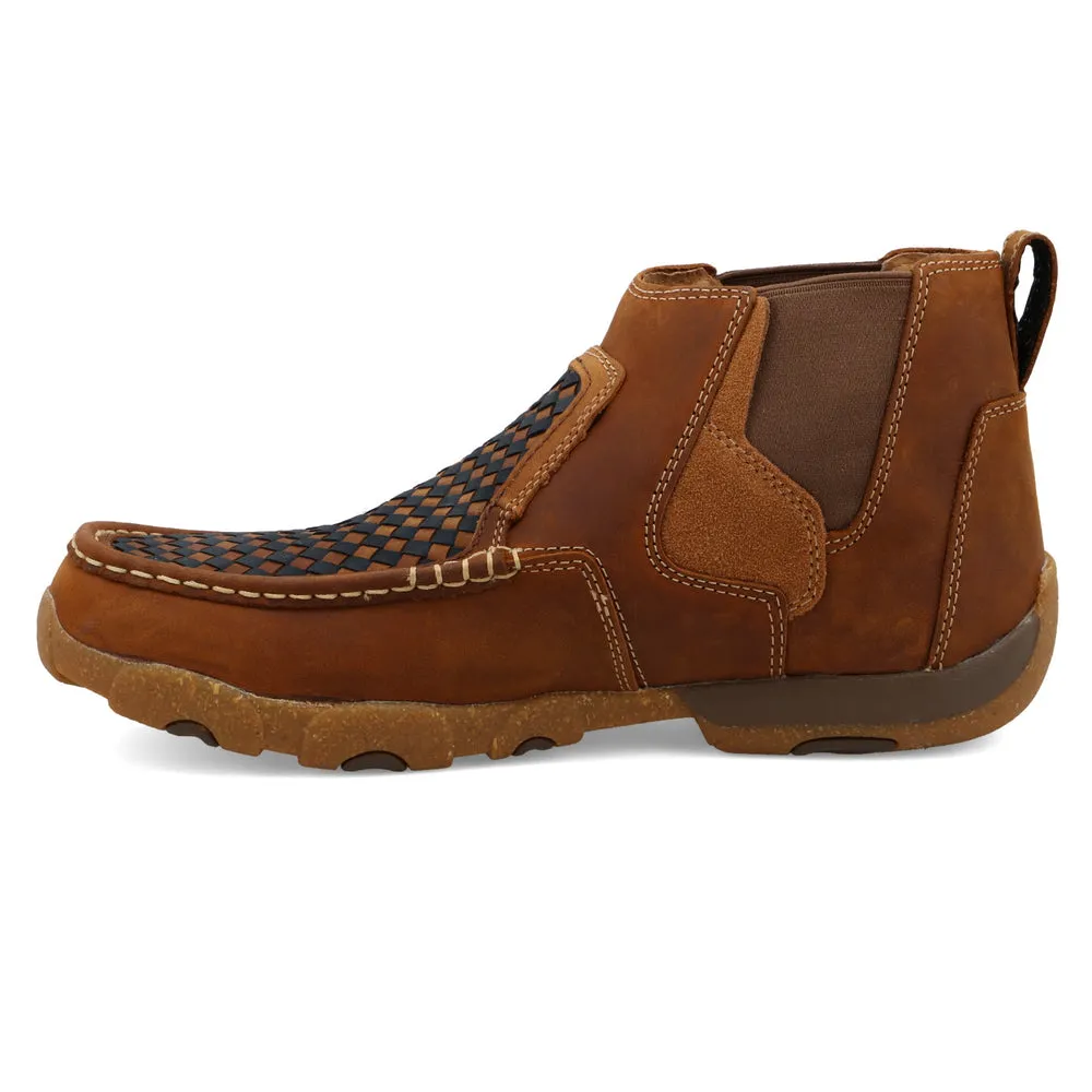 Twisted X 4″ Chelsea Driving Moc Woven Multi / Oiled Saddle