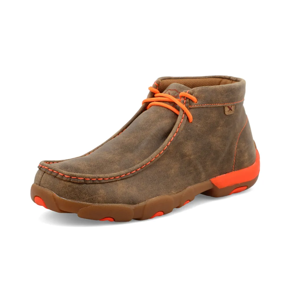 Twisted X Chukka Driving Moc Bomber / Neon Orange