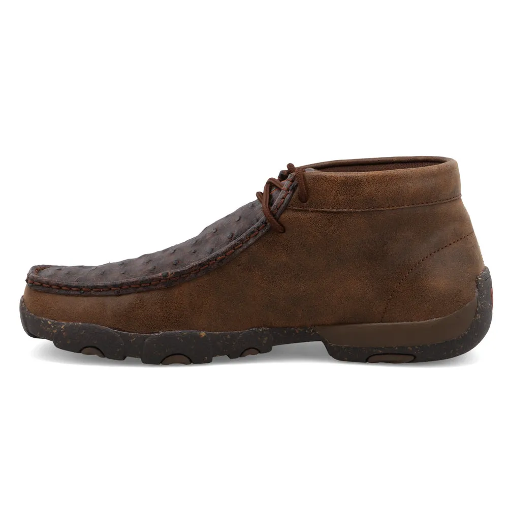 Twisted X Chukka Driving Moc Brown / Brown Ostrich
