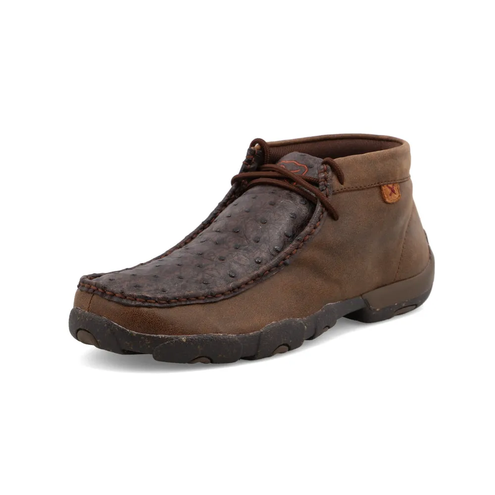 Twisted X Chukka Driving Moc Brown / Brown Ostrich