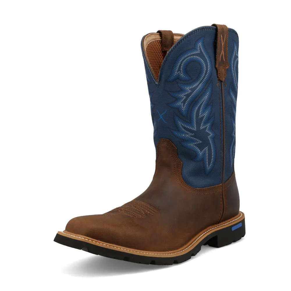 Twisted X 11″ Tech X™ Boot Rustic Brown / Aegean Blue