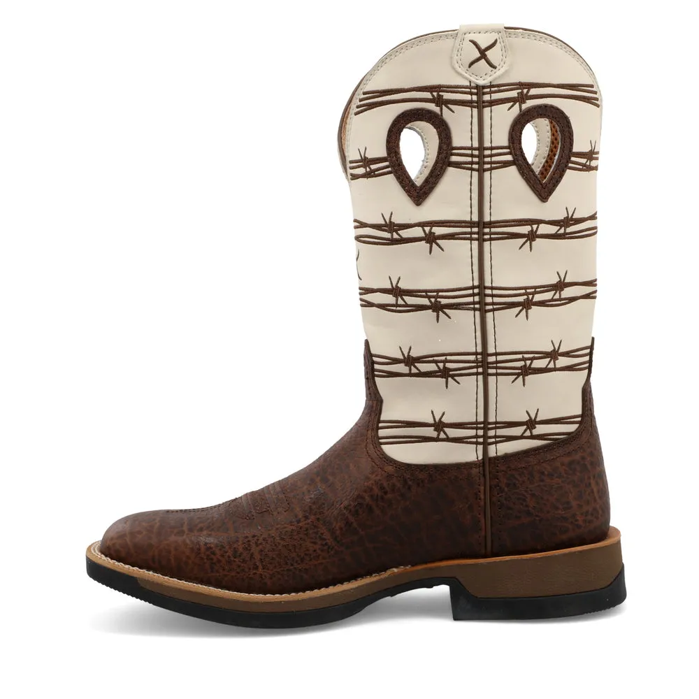 Twisted X 12″ Tech X™ Boot Brown Elephant Print / Bone