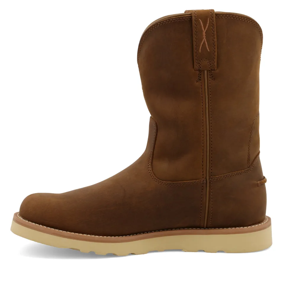 Twisted X 10″ Work Pull On Wedge Sole Boot Distressed Saddle / Saddle