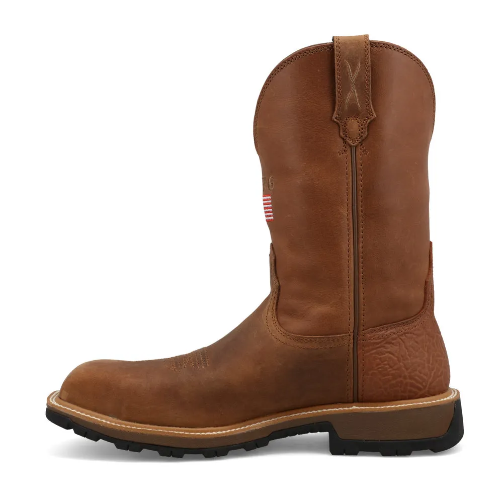 Twisted X 11″ UltraLite X™ Work Boot Russet / Cognac, Ginger, / American Flag