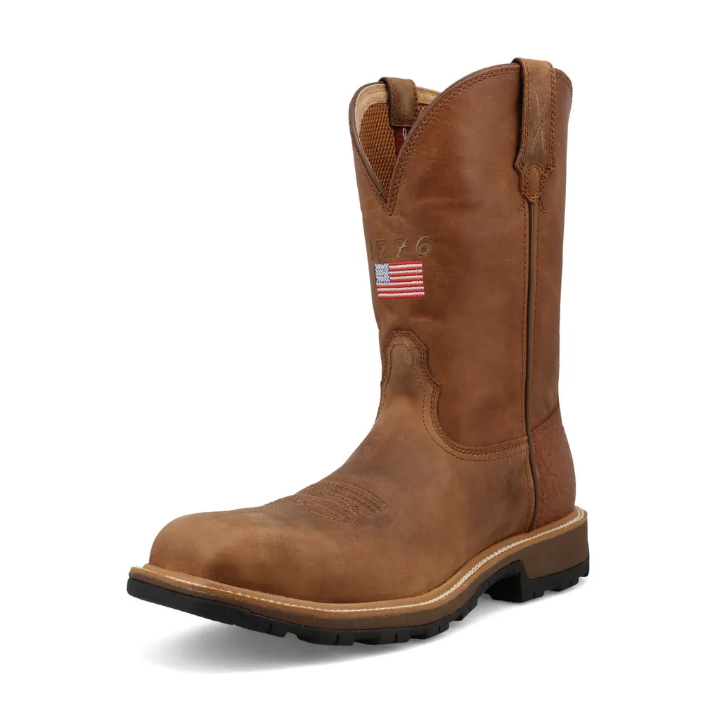 Twisted X 11″ UltraLite X™ Work Boot Russet / Cognac, Ginger, / American Flag