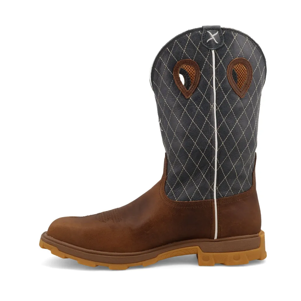Twisted X 12″ UltraLite X™ Work Boot Brown / Dark Electric Blue