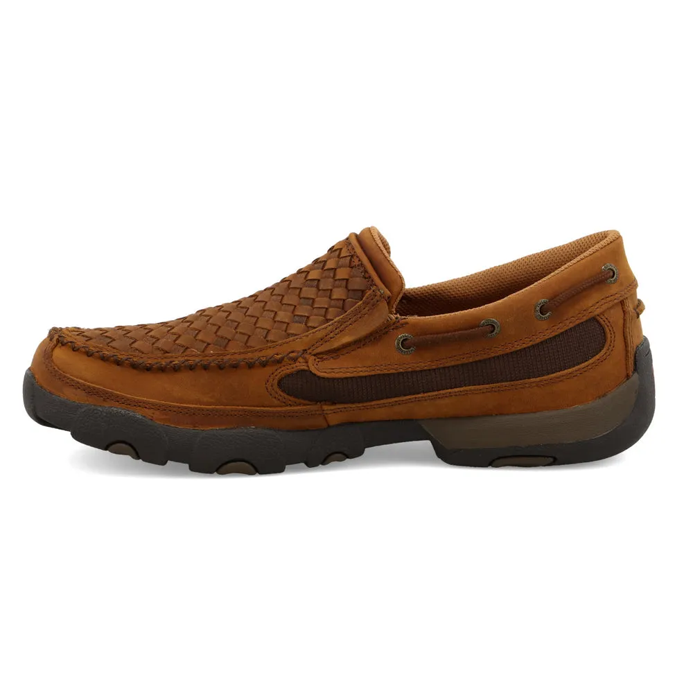 Twisted X Slip-On Driving Moc Oiled Saddle / Brown