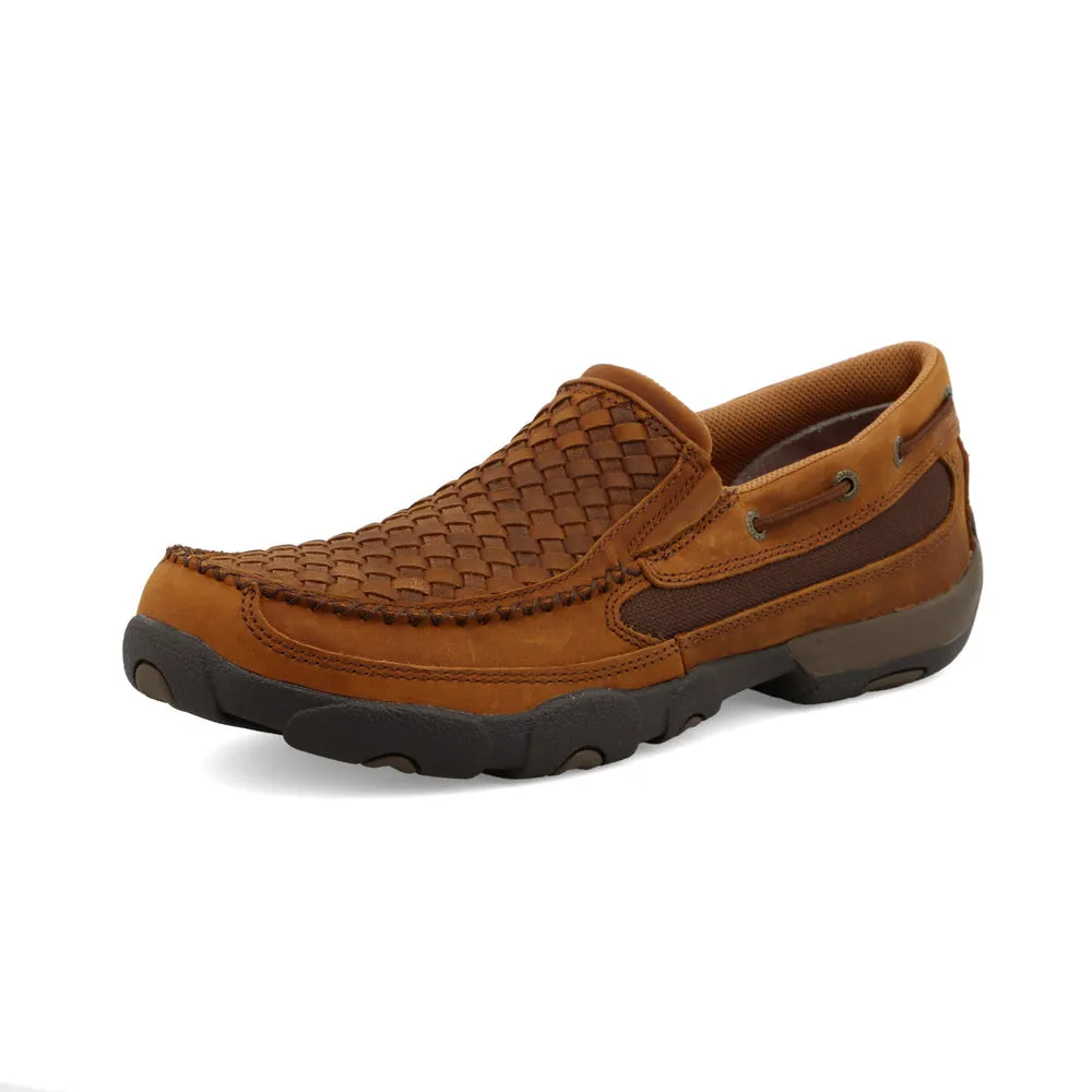 Twisted X Slip-On Driving Moc Oiled Saddle / Brown