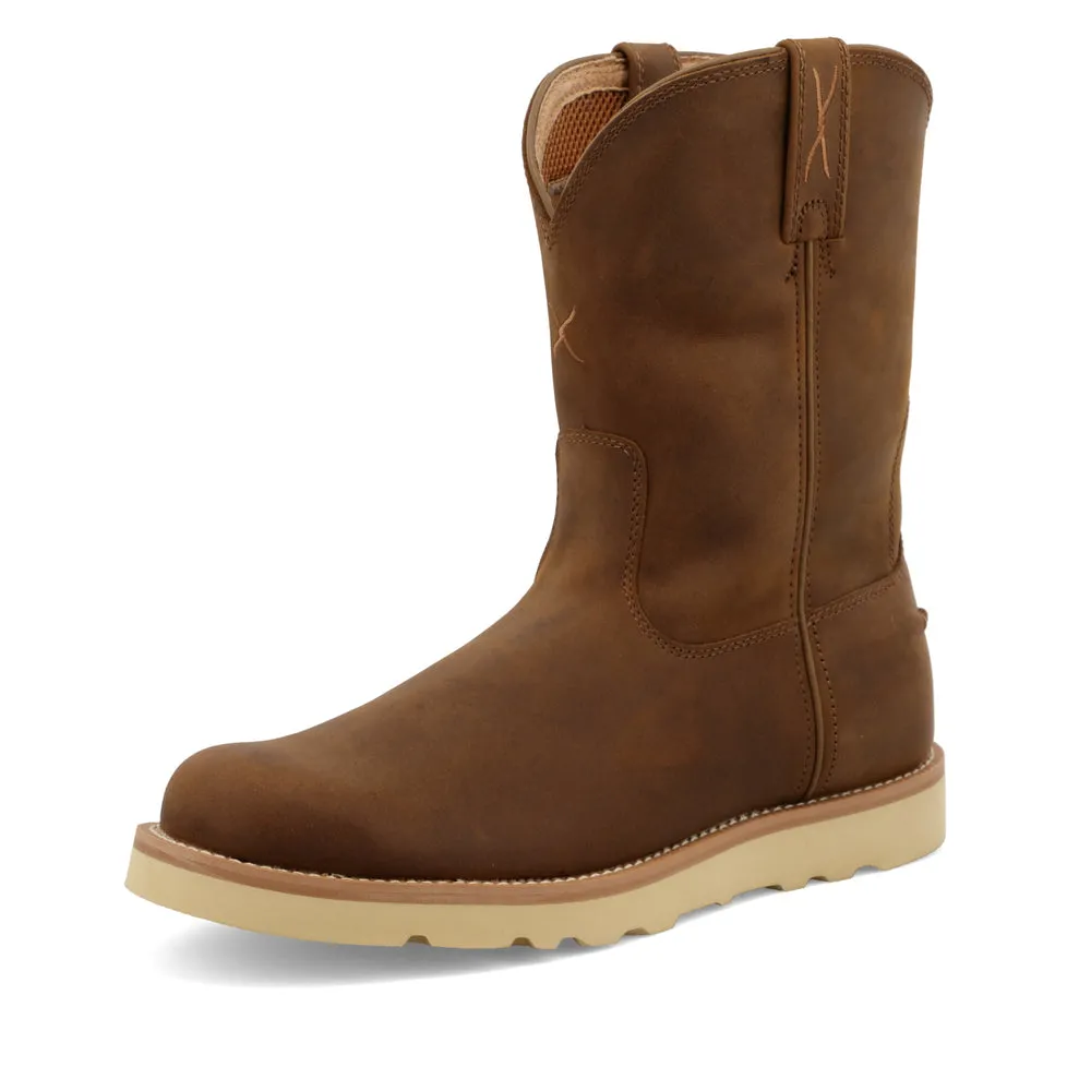 Twisted X 10″ Work Pull On Wedge Sole Boot Distressed Saddle / Saddle