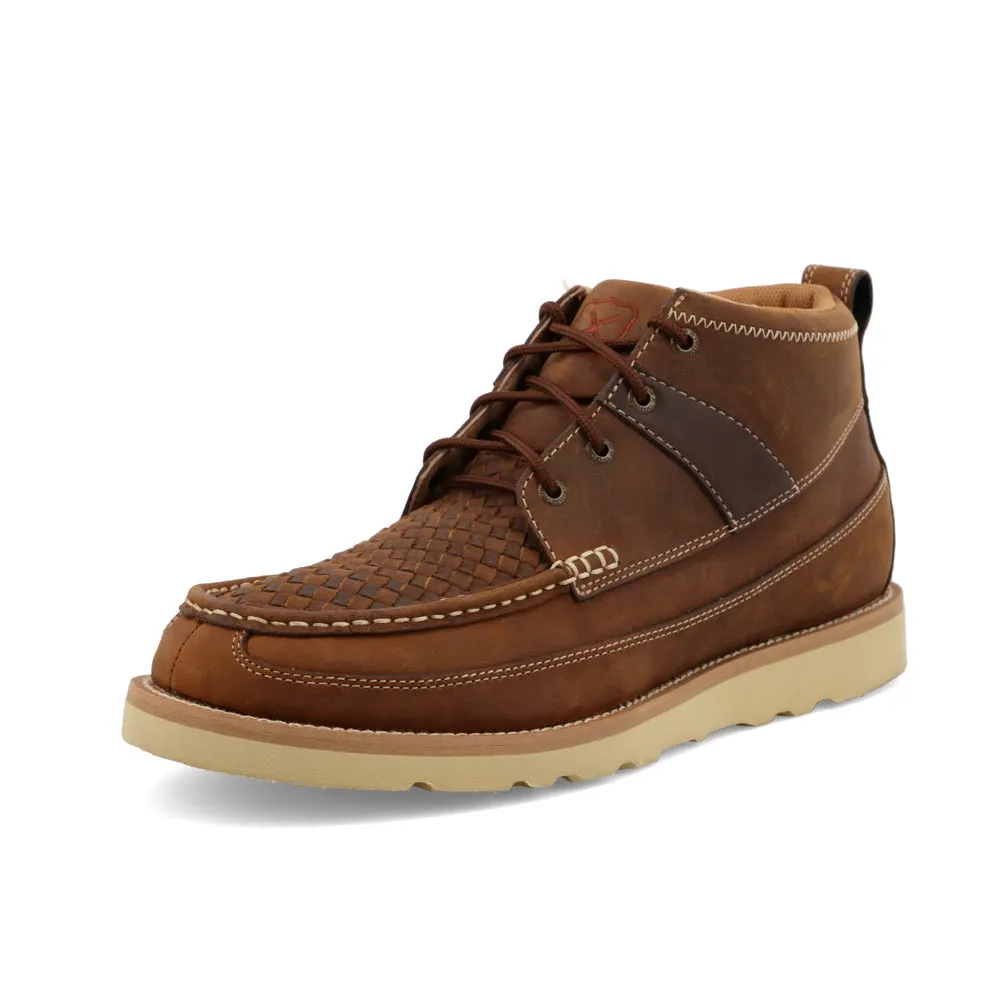 Twisted X 4″ Wedge Sole Boot Woven Saddle / Oiled Saddle