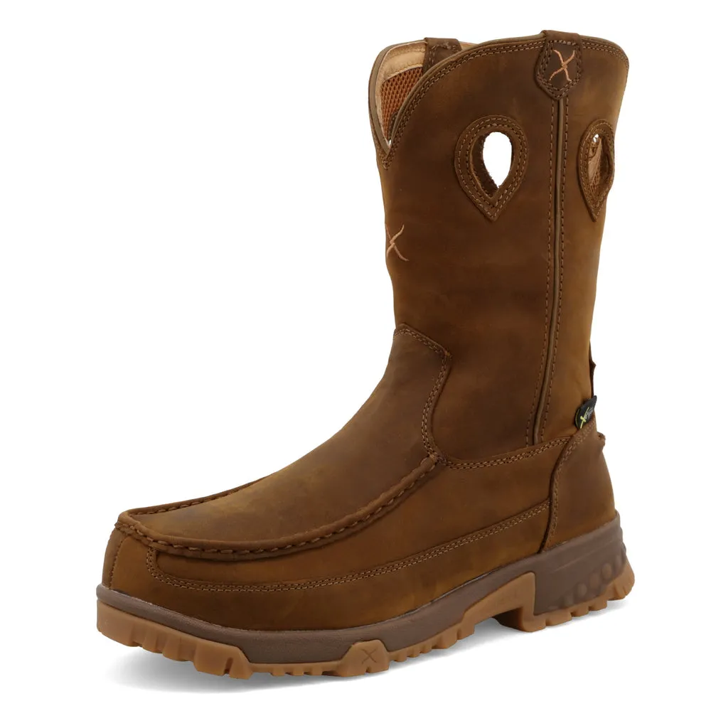 Twisted X 11″ Pull On Work Boot Distressed Saddle