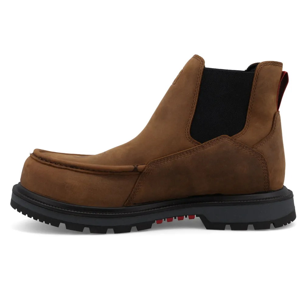 Twisted X 6″ Work Chelsea Boot Brown / Black