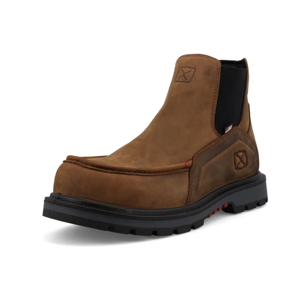 Twisted X 6″ Work Chelsea Boot Brown / Black
