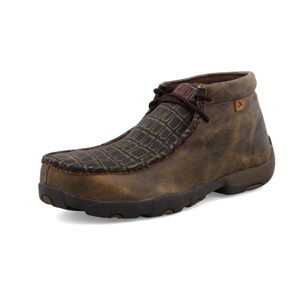 Twisted X Work Chukka Driving Moc Caiman Print / Brown