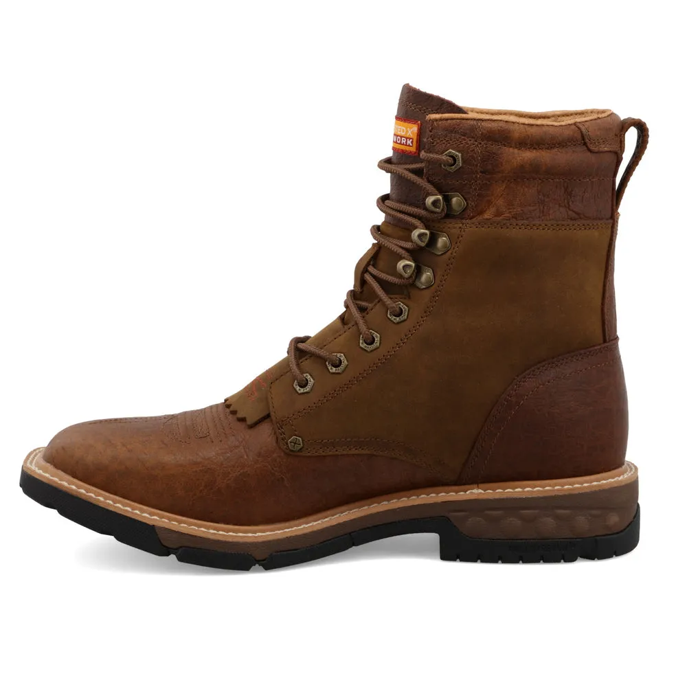 Twisted X 8″ CellStretch® Lacer Distressed Saddle / Cognac