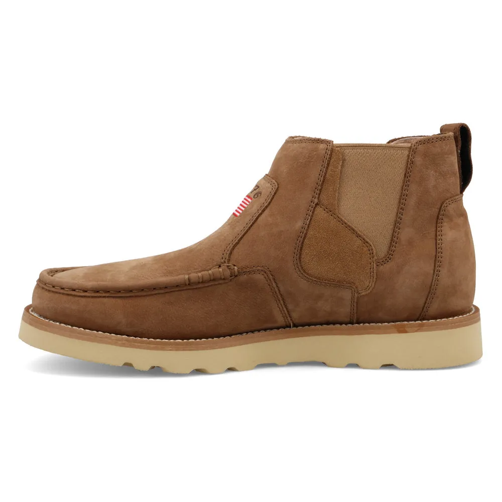 Twisted X 4″ Chelsea Wedge Sole Boot Camel / American Flag