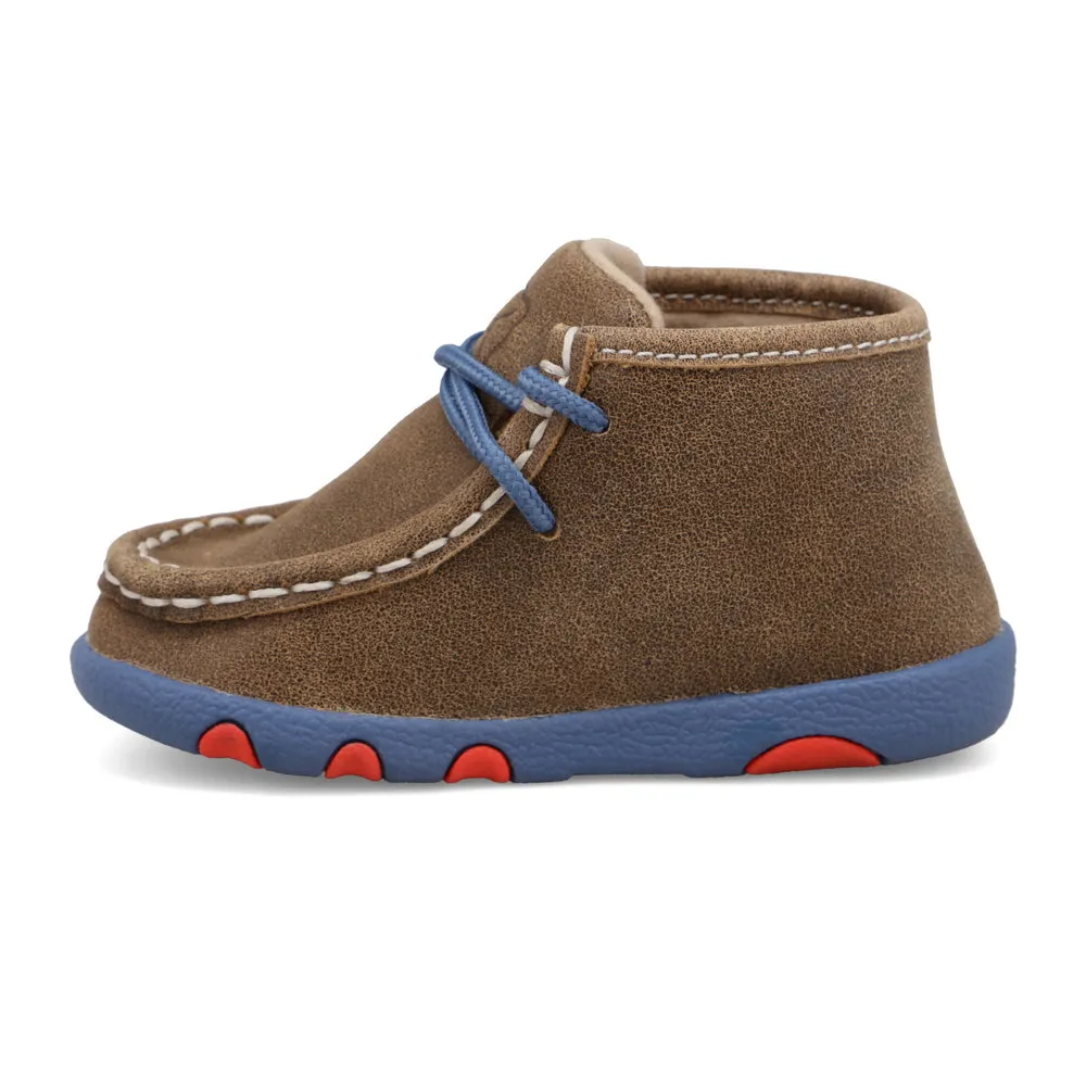 Twisted X Chukka Driving Moc Bomber, Dusty Blue, / Red