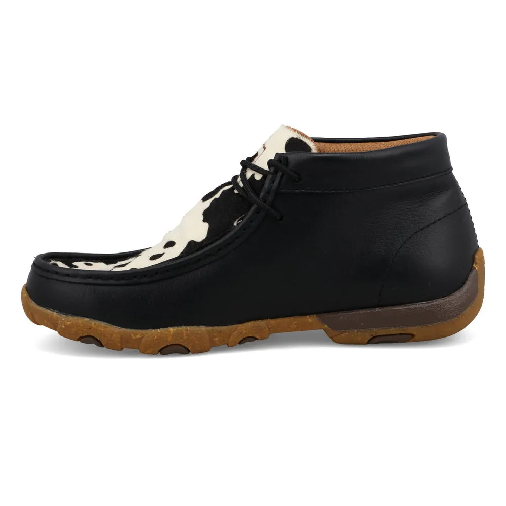 Twisted X Chukka Driving Moc Black / White Cowhide / Black