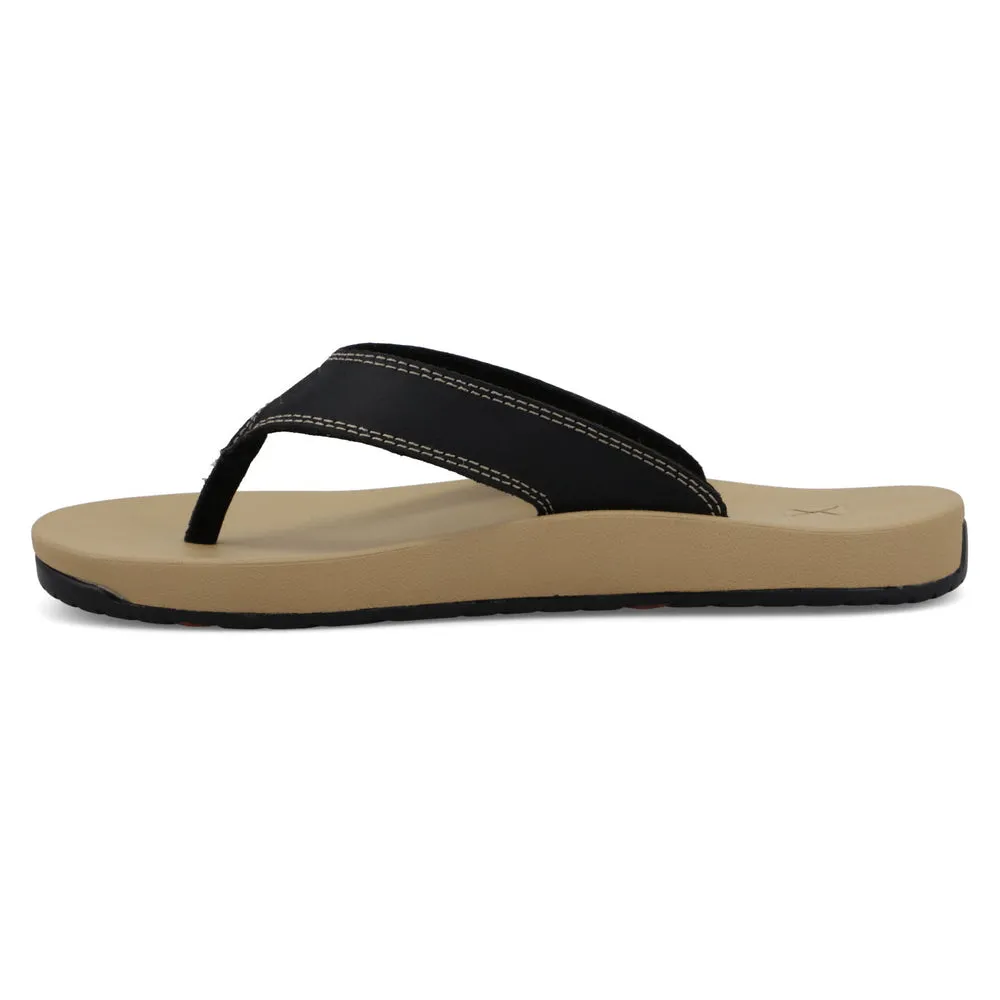 Twisted X Flip Flops Black / Tan
