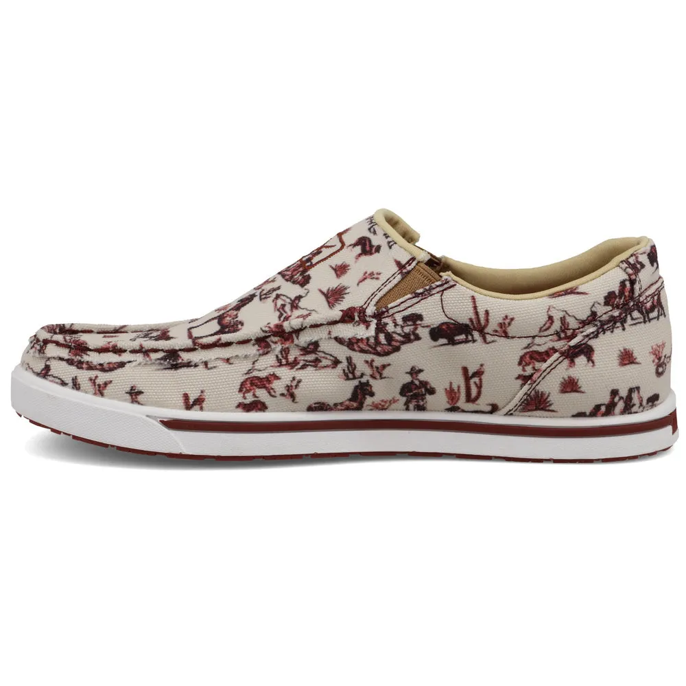 Twisted X Slip-On Kicks Maroon / Ivory
