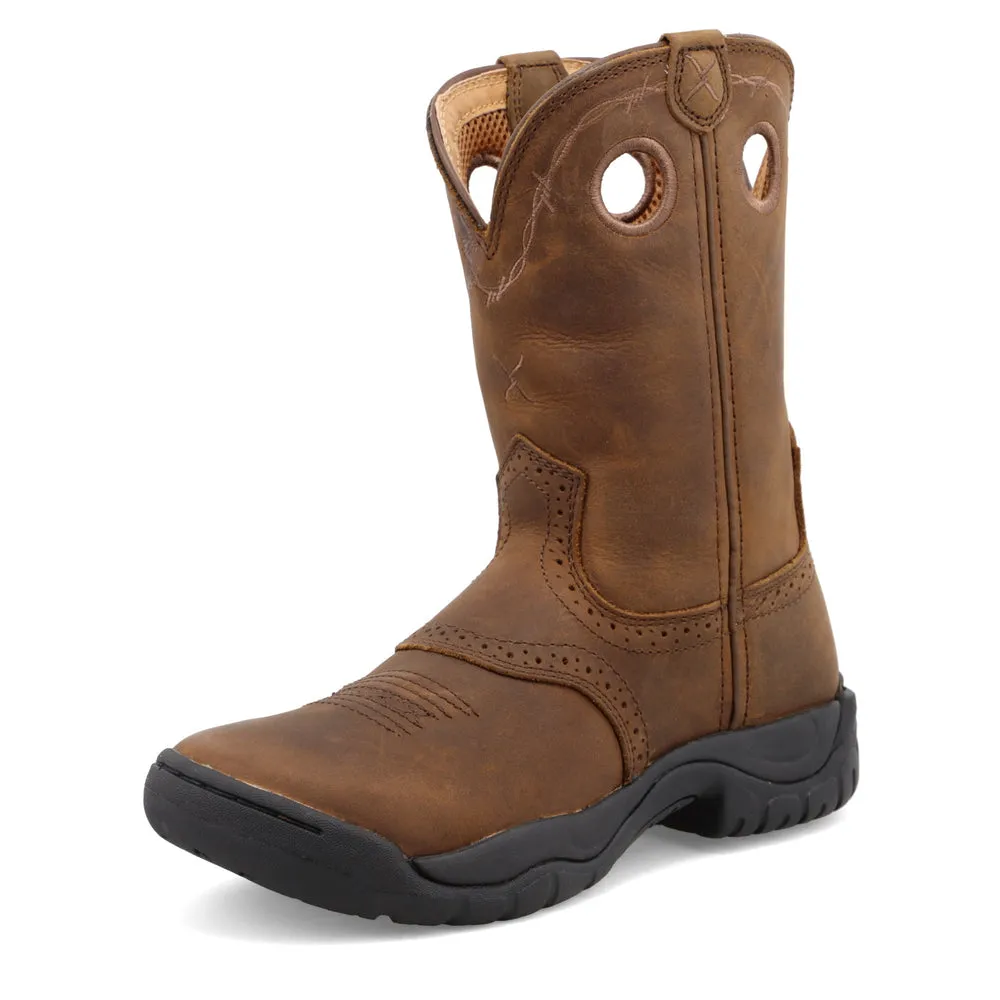 Twisted X 9″ All Around Work Boot Distressed Saddle / Distressed