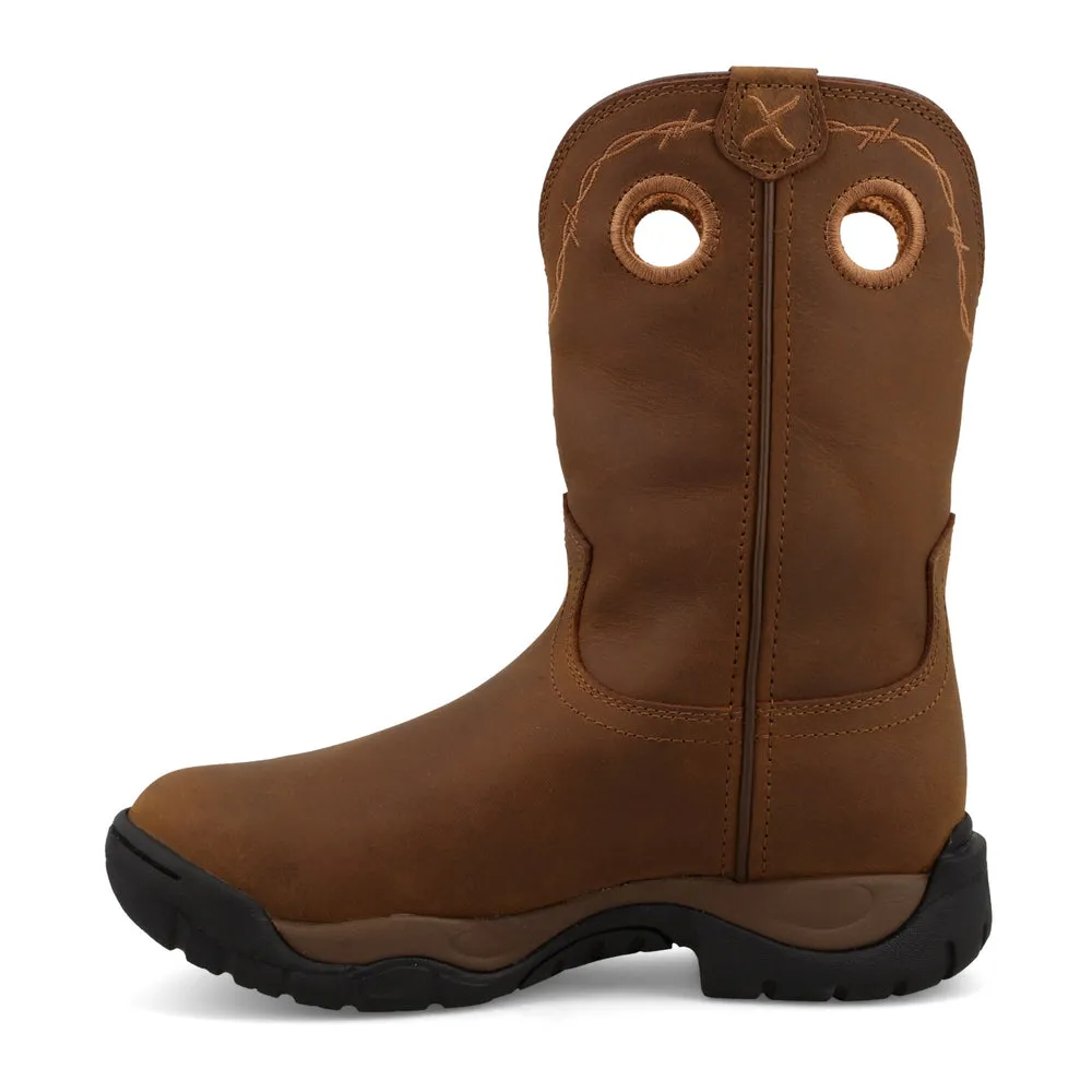 Twisted X 9″ All Around Work Boot Distressed Saddle