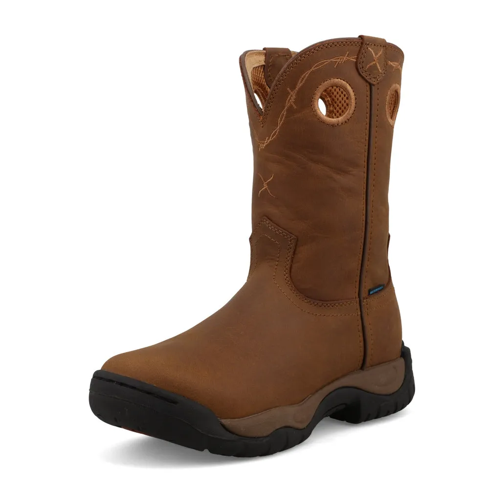 Twisted X 9″ All Around Work Boot Distressed Saddle