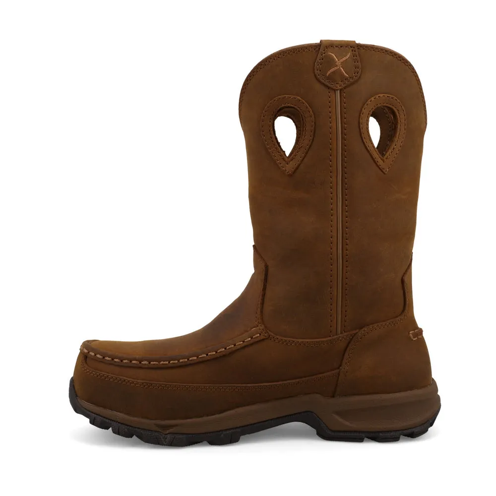 Twisted X 10″ Work Pull On Hiker Boot Distressed Saddle