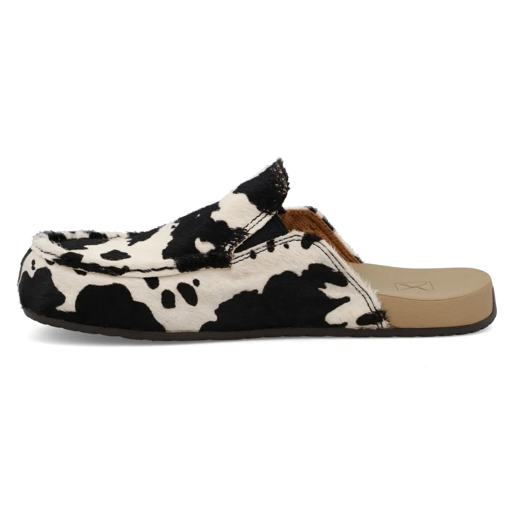 Twisted X Mule Black / White Cowhide